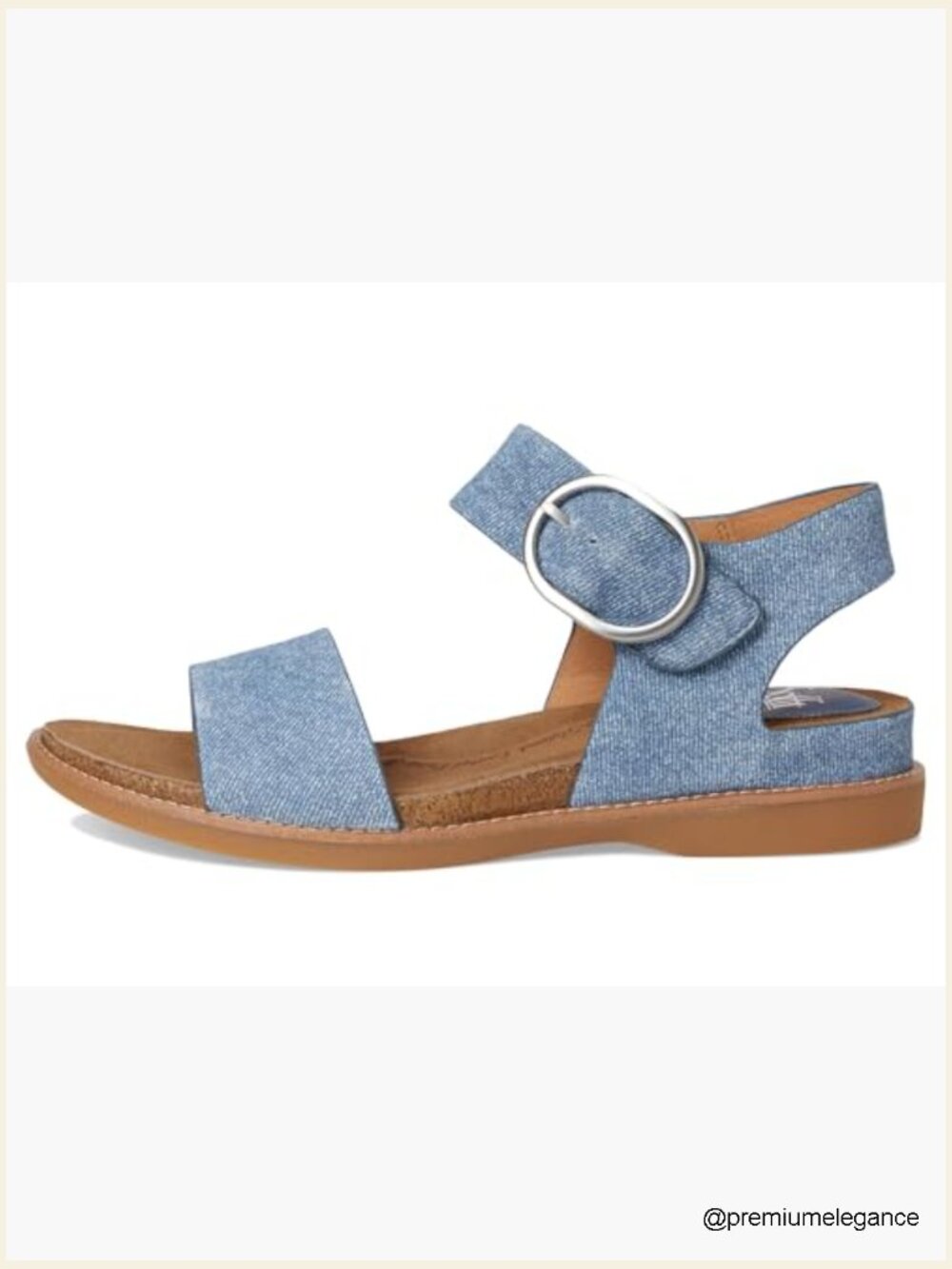 Women's Leather Platform Sandals with Adjustable Hook & Loop Straps - Picture 4 of 7